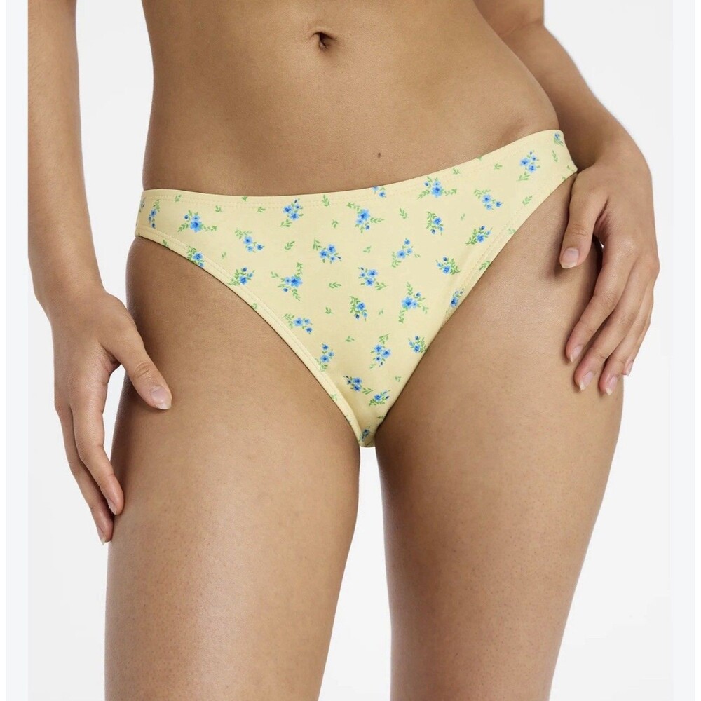 Hipster Bikini Swim Bottom Cottagecore Prairie Cheeky High Leg Women's L NWT